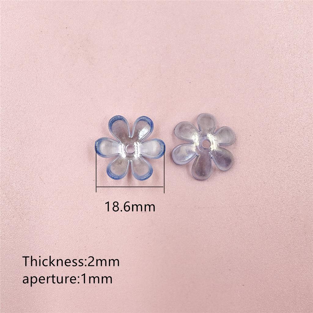 20pcs DIY Accessories Hair Jewelry Making 6 Petals Flower Loose Beads Handmade Materials Fashion Receptacle