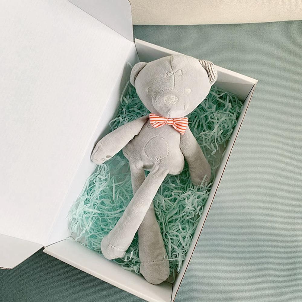 38CM Netz Rotes Plüschtier Hase Kinder Schlaf Komfort Grauer Bär Niedliche Puppe Zum Verschenken Kinder Geburtstag Weihnachtsgeschenk