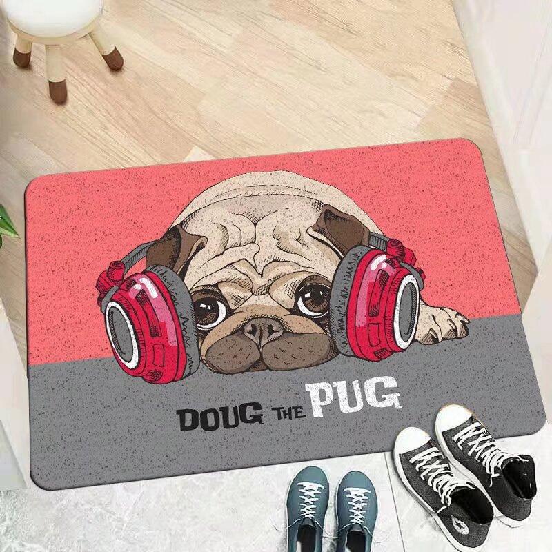 Cartoon Style Adorable Entry Door Mat Pvc Wire Ring Entrance Door Area Door Pad Can Be Cut and Scraped Dirt Mat Durable