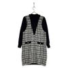 Diagram 22 Year Old White X Black Tweet One Piece Dress 36 Black White TweedUsed