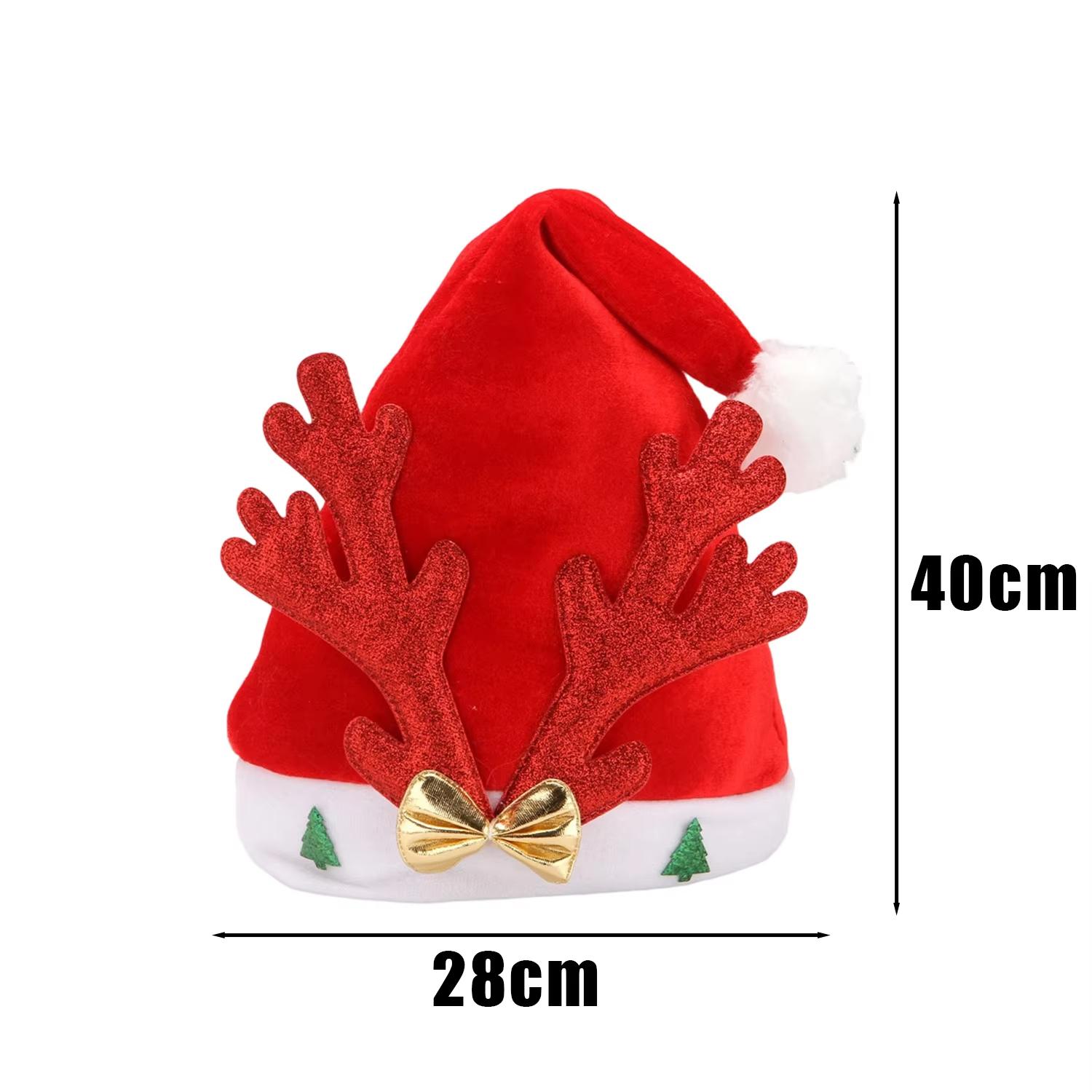 

Deer Antler Hat Decorative Photography Props Hat Festival Gathering Hat Festive For New Year Christmas Party червоний