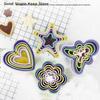 daily1Set Plastic Cake Mold Geometric Figure Biscuit Fondant Cupcake Multiple Shapes Cookie Cutter DIY Cake Cooking Tools