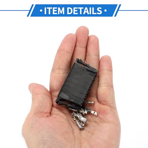 VekAuto 7 Pin Rear Tail Light Connector Plug Kit Waterproof 3.5mm Series Plastic Black Female Wire Terminal Connector for Mercedes Benz C Class W