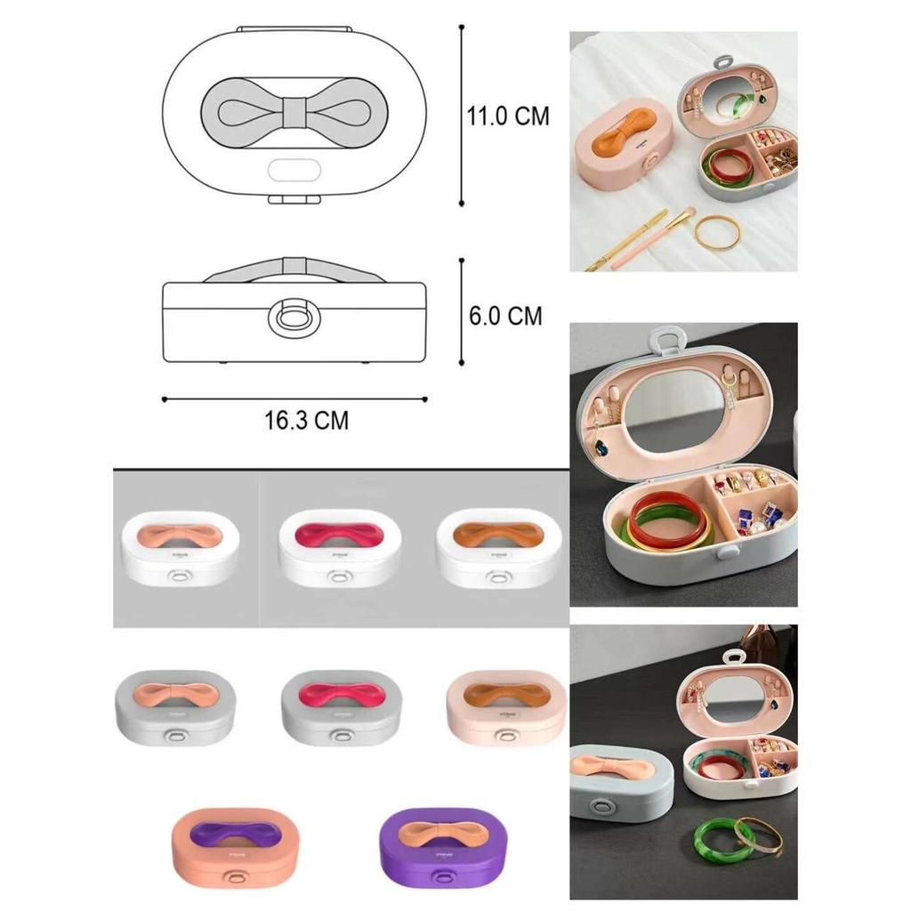 RSINC Reise-Schmuckkoffer & Organizer mit Spiegel Damen Mädchen Schmuckkoffer Weiß JL186905950861