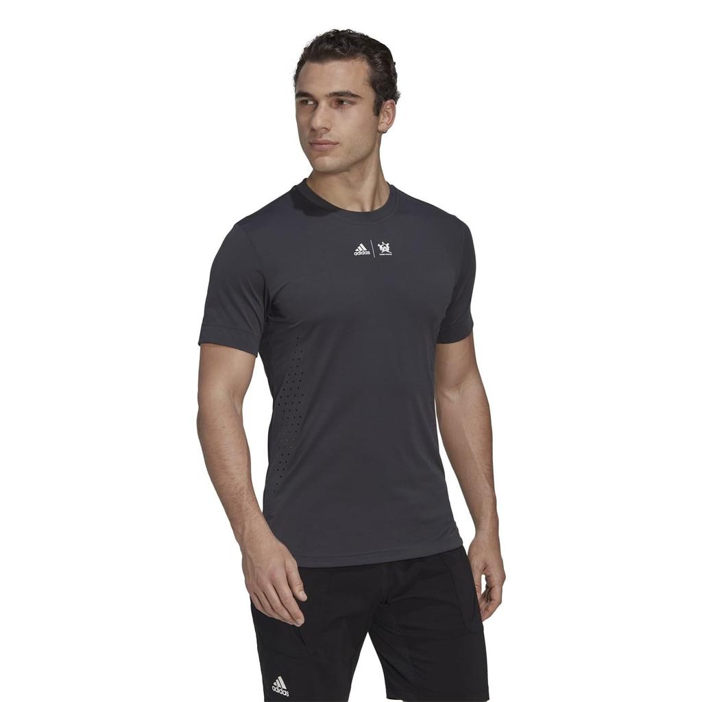Adidas Kurzarm Tennis New York Grafik VS414 Carbon XS T-Shirt Herren (HH8774)