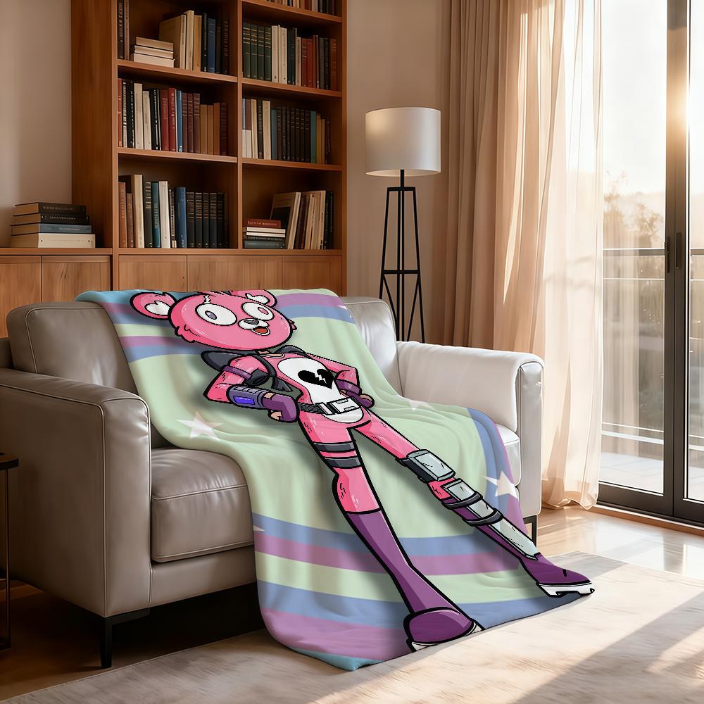 F-FORTNITE-S Cuddle Team Leader Blanket Soft Throw Blanket for Home Bedroom Bed Sofa Picnic Travel Office RestCover Blanket Gift