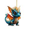 Playful Cartoon Dragon Acrylic Keychain Ideal For Christmas Halloween Giving Gift