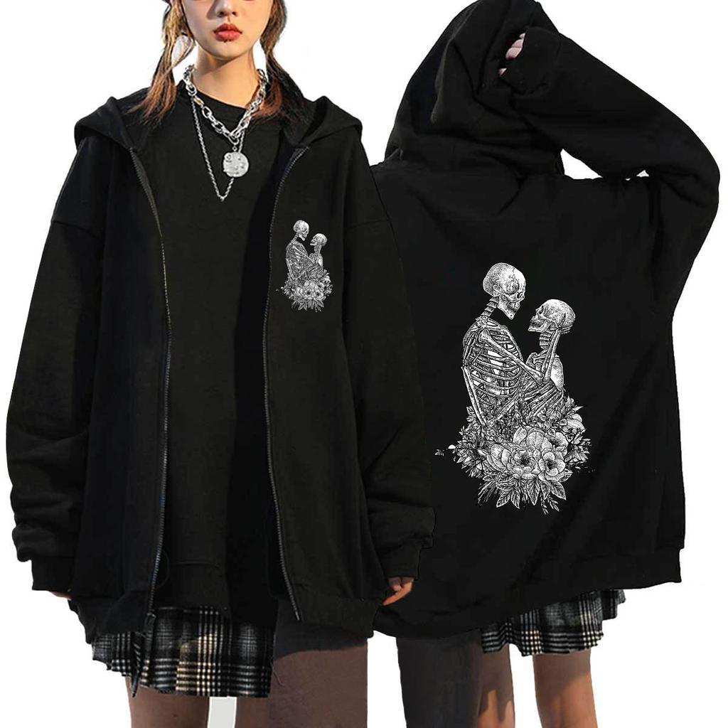 Women Hooded Sweater Art Letter Printing Zipper Hoodies Woman Y2K Hoodie Casual Soft Hoody Fleece Comfortable Streetwear