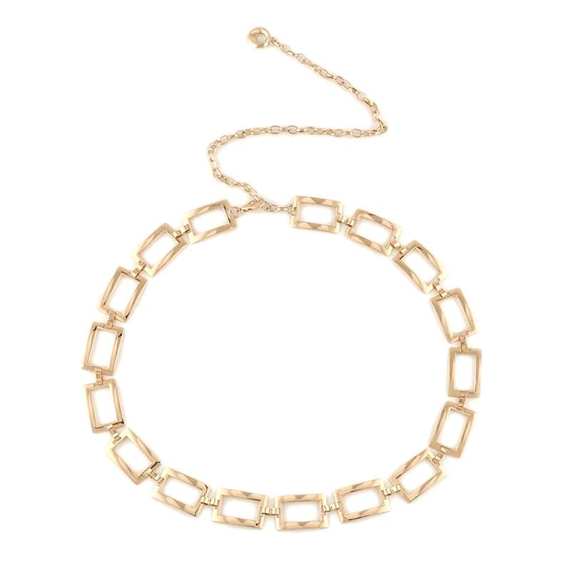 

Meier Metal waist chain - minimalist silver belt for women - decorative skirt waist chain золотий