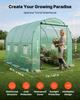 Walk-in Tunnel Greenhouse, 2.93x1.97x1.94 M Hoop House Greenhouse Tunnel with Watering System, Plant Hot House with Steel Frame, PE Cover, Roll-Up