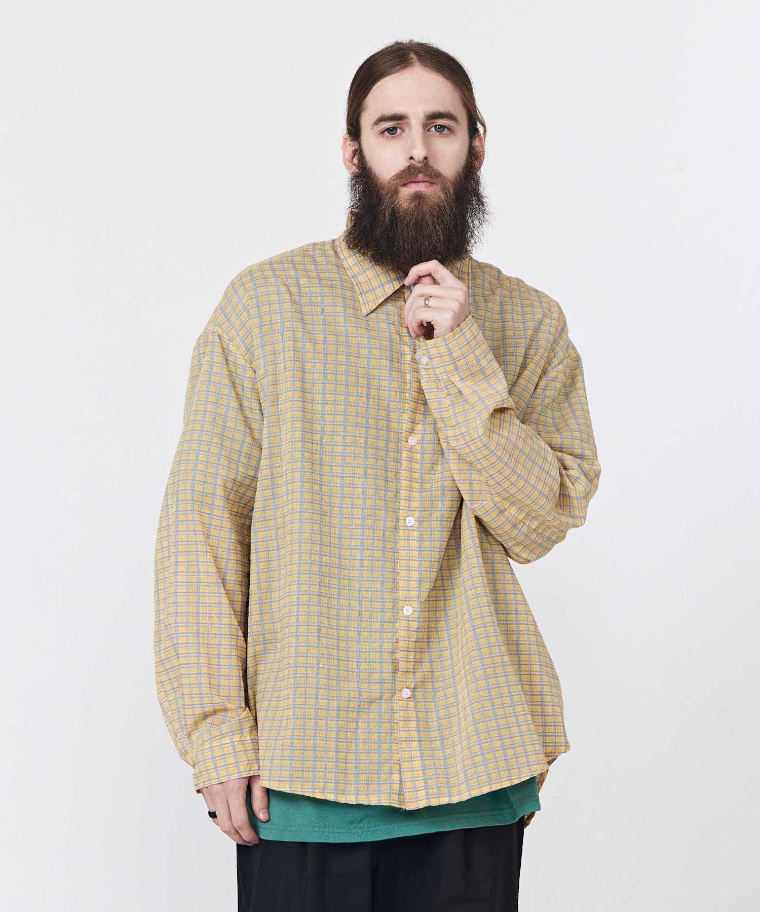 Cargo Bros [Summer Fabric] Cb Daily Check Shirt (Mustard) Free
