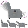 Vidaxl Foldable Massage Armchair, Light Gray, Fabric Upholstered