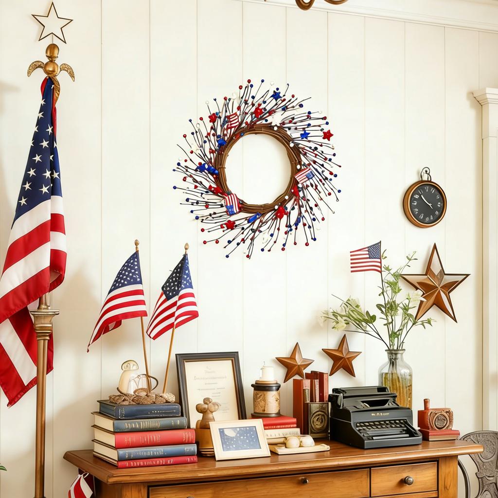 Independence Day Desktop & Fireplace Decorations