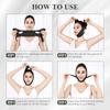 Cinghia per il mento per dormire, Cinghia per il mento regolabile, Cinghia per la mascella, Modellante per la mascella, Maschera lifting V-line, Nero
