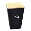 Tinplate Material Tea Tin Sealed Design Bamboo Cover Bamboo Covered Iron Box Irregular Shape Creative Shape
