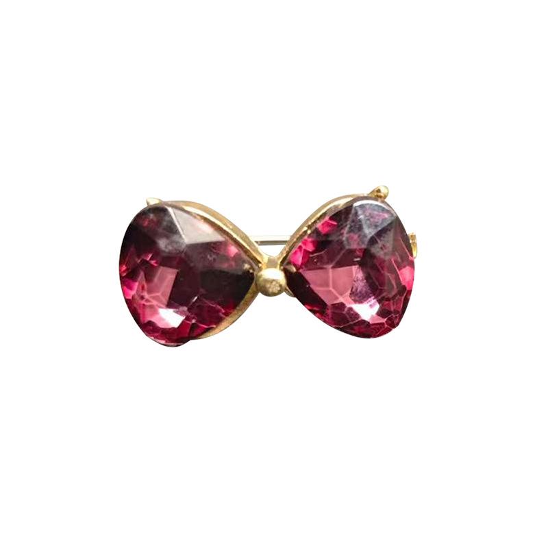 Creative Rhinestone Bowknot Brooch: High-Luster Sweet Accessory for Women