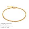 eManco Men's Adjustable Colorfast Stainless Steel Cuban Link Bracelet