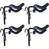 HIRAISM Guitar Hanger for Nets, Hanging, Wall-Mounted, Hook-Type Holder, Black (4 Pieces)