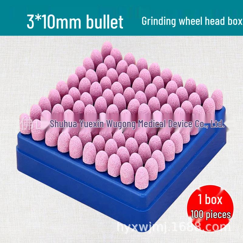 FY Red Corundum Grinding Head 3mm for Metal Mold with Chrome Steel & Ceramic Wheel.
