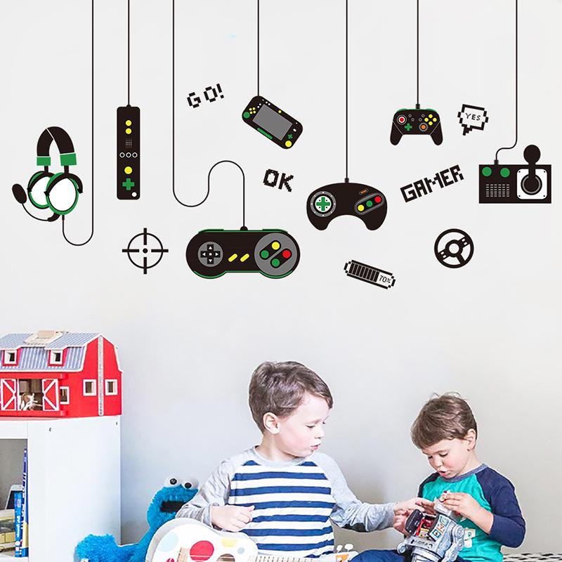 Naklejka ścienna na kontroler do gier, wodoodporna, samoprzylepna, do dekoracji pokoju gier