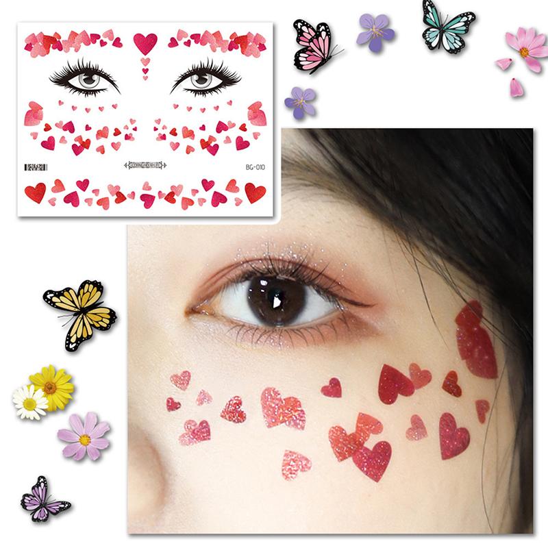 Autocolant cu tatuaj cu aripi de fluture cu zână Ochi impermeabili Machiaj de artă corporală pentru mâini