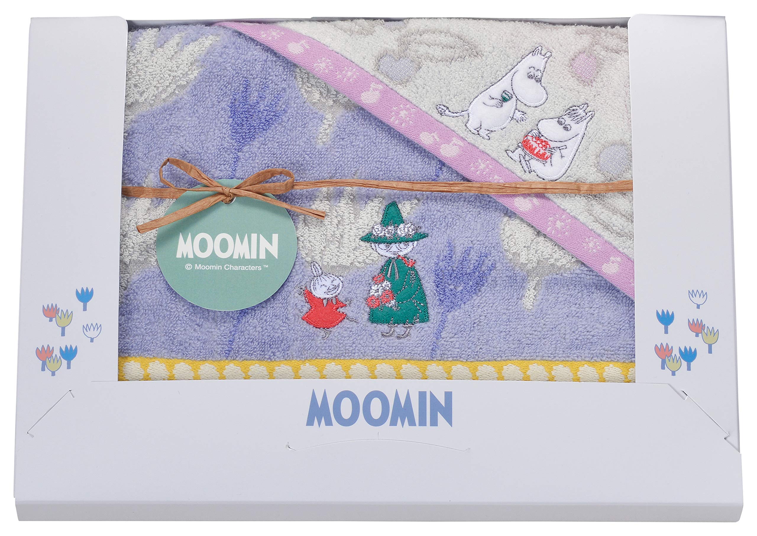 

Подарочное полотенце Marushin Дизайн Moomin Bloom Party Идеально для или Дней рождения 1 ручное полотенце и 1 набор для лица, (MM-9820), Переезд, День матери, (Включает полотенце)