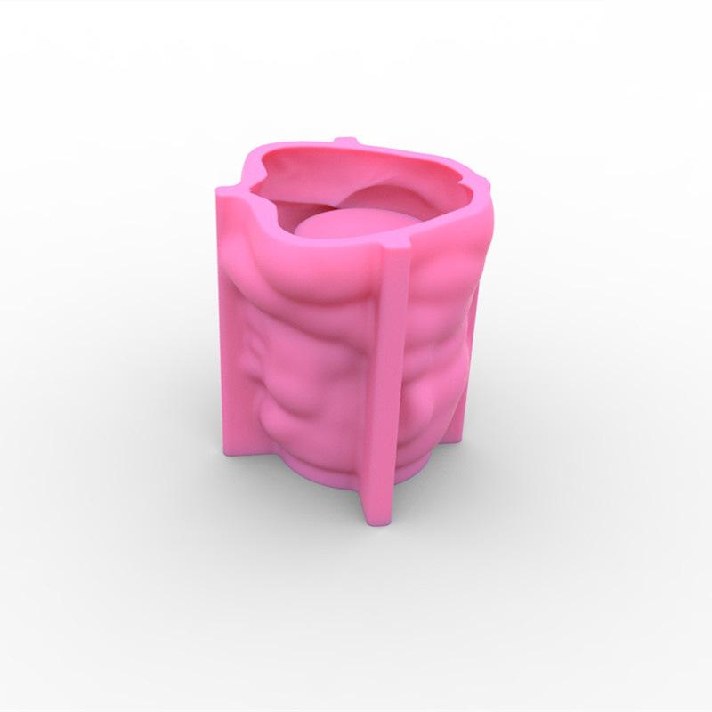 3D Silicone Molds Smiley Stump Silica Gel Mould Succulent Plant Pot Home Decor DIY Cactus Plaster Clay Resin Craft Tools