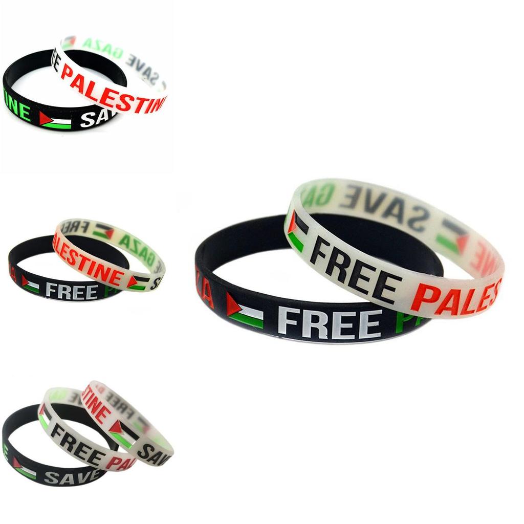 Stylish Palestine Silicone Wrist Band Featuring The Iconic Palestinian Flag Design