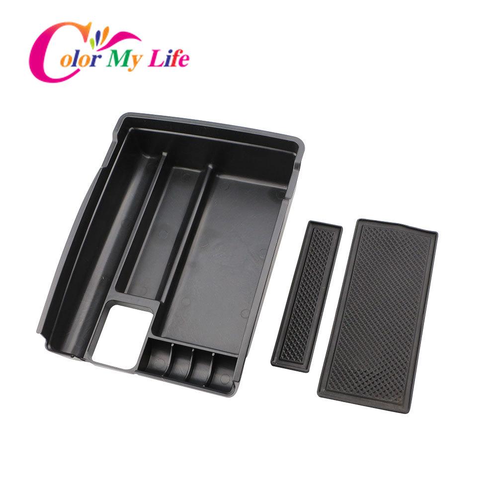 Color My Life ABS Car Central Storage Pallet Armrest Container Box Case for Nissan X-trail Xtrail T32 2014 -