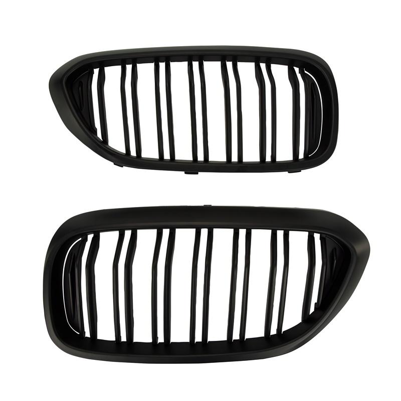 For BMW 5-series G30 Sedan/G31 Wagon 2017-2020 Pre-Facelift Matte Black Grille Car Front Hood Grill Kidney Grilles Racing Grill Dual Line