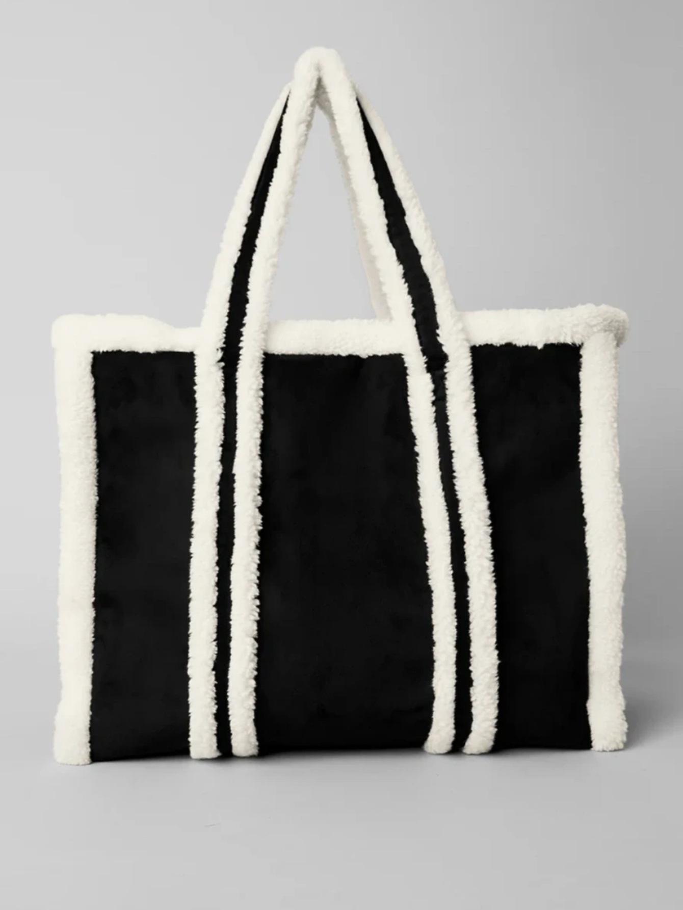 

Designer Women s Shoulder Bags Plush Polyester Ladies Large Capacity Tote Bag Fashion Vintage Female Shopping Handbag and Purses