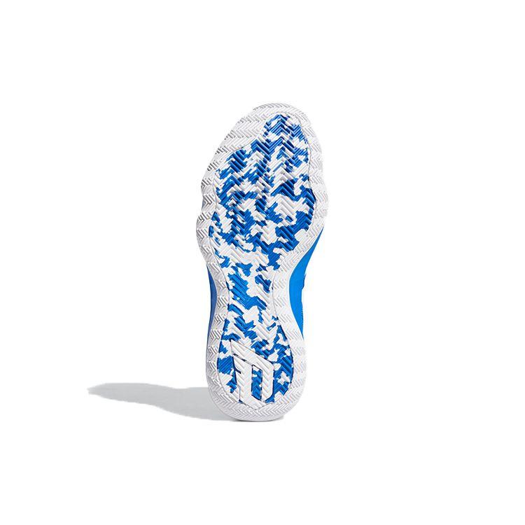 Adidas D Lillard 6 Round Toe Shock Absorption Non-Slip Wear-Resistant Low-Top Basketball Shoes Men Sneaker Blue EH2441