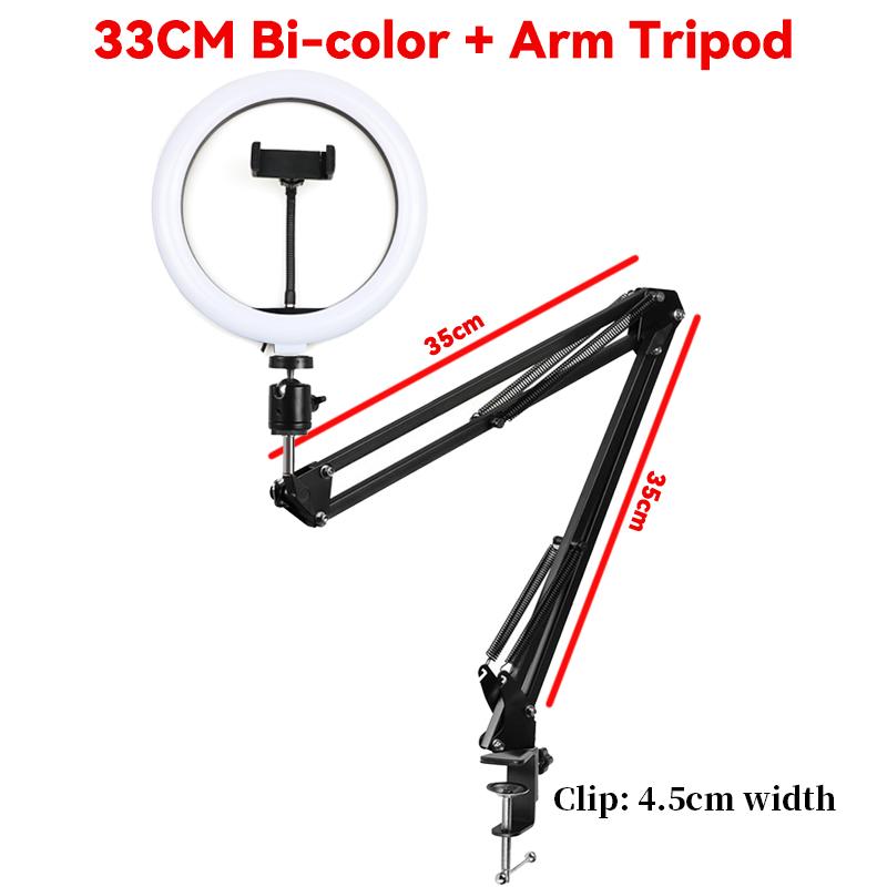 12inch RGB Led Ring Light With 0.5/1.6 Tripod Colorful 33/26cm Photographic Selfie Lighting For Youtube Live With Remote Control