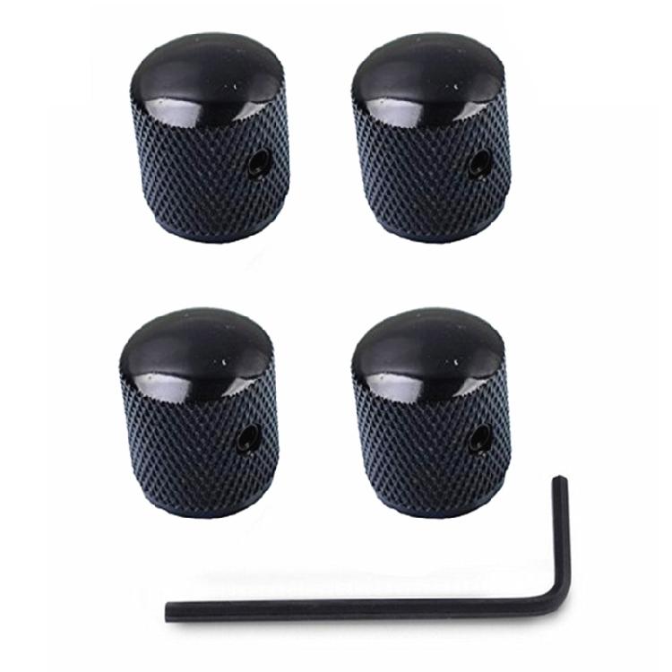 4PCS Guitar Knobs with Round Shape Metal Guitar Accessories Guitar Control Knobs for Enhancing Volumes and Tone Control