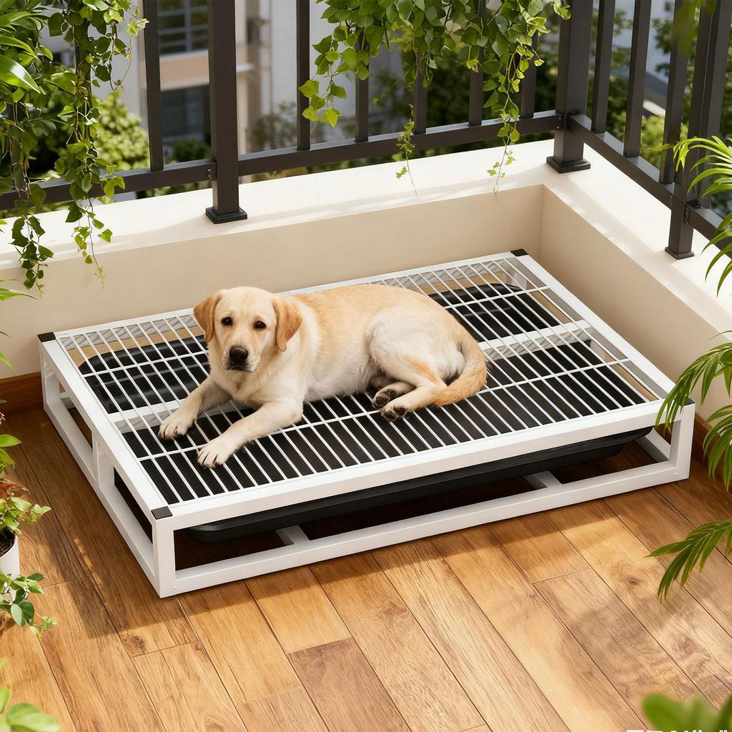 Taca na nocnik dla psa Antypoślizgowa Utrzymuje czystość Kratka Uchwyt na podkładkę do sikania Psia kuweta Psia toaleta