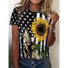Fashion Women National Flag Print T Shirt Funny Casual O-neck Short Sleeves T-shirt Summer Female Tee Shirt