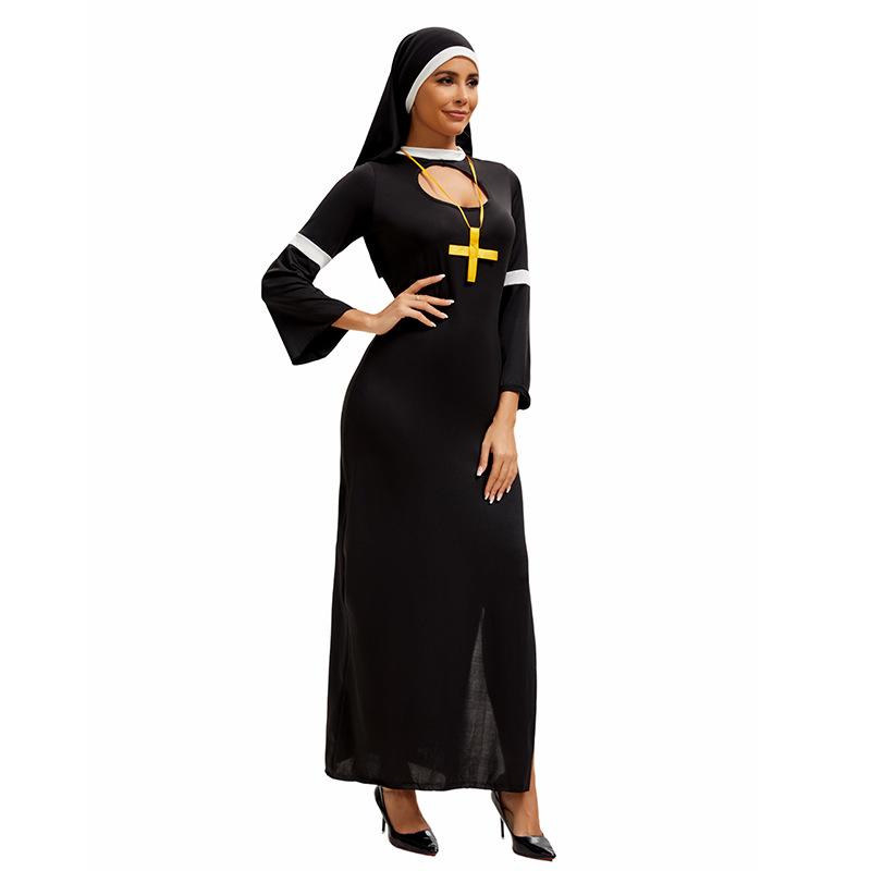 M Halloween Costumes, Masquerade Nun Costumes, Cosplay Nun Uniforms
