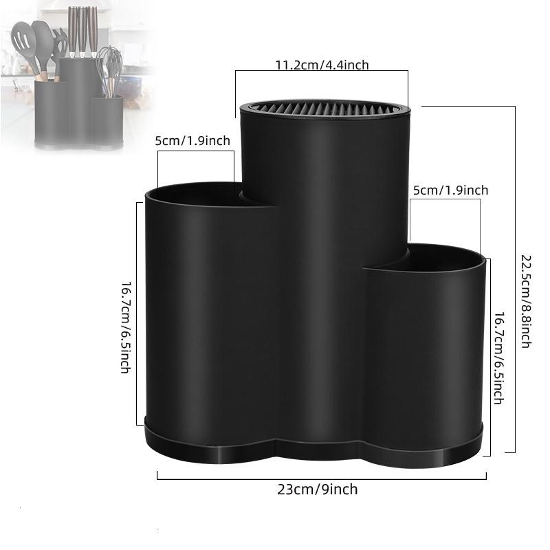 

New Storage Rack Knife Holder Multi-Functional Household Tableware Storage Rack Kitchen Storage Tools As picture чёрный