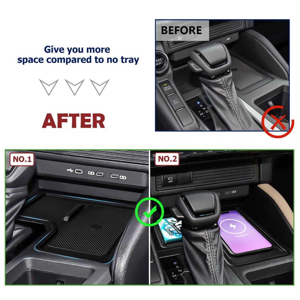For Toyota Land Cruiser 250 Prado J250 2025 2025 Center Console Wireless Charging Mat Silicone Protective Pad Car Accessories