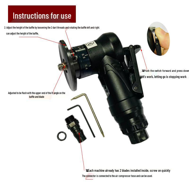 Handheld Mini Pneumatic Chamfering Machine: 45° C/R-Angle Deburring Tool for Woodworking and Metal