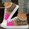 Green Rose Red Leopard Print Casual Sports Shoes
