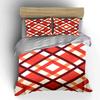Red and orange plaid. Bedding sets Duvet cover sets Duvet covers Pillowcases(1 * Duvet Cover 2 * Pillowcases, without duvet insert)