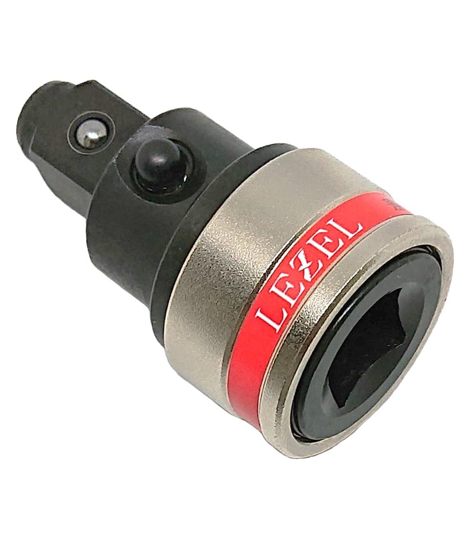 

LEZEL Easy Socket Conversion Adapter Drive Conversion No pin required Instant installation Socket adapter for impact wrenches Patented 12.7mm 12.7mm