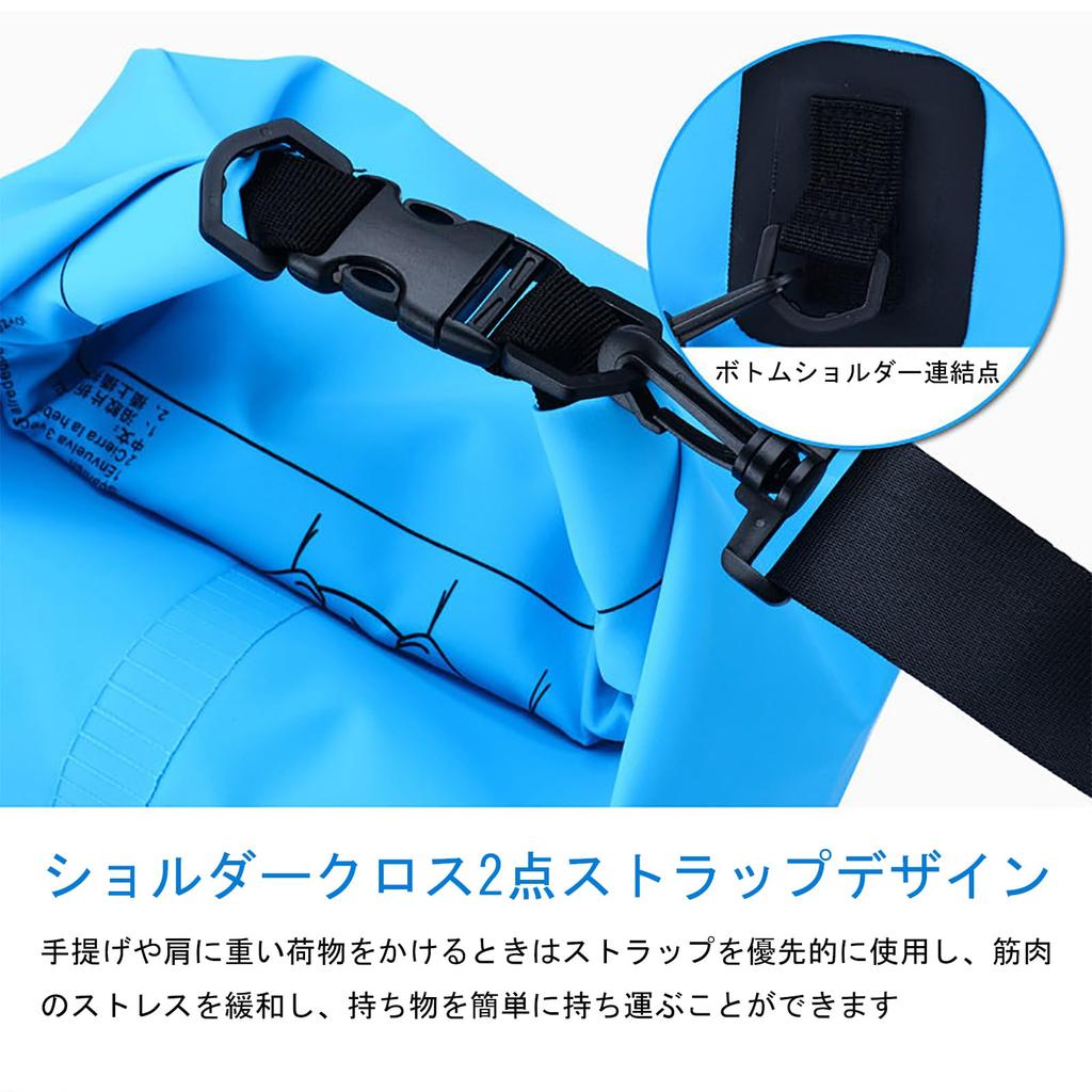 TRkin Waterproof Bagged Dry Bag Drum Type with Backpack Straps Foldable Lightweight Durable 2x Waterproof for Preparedness Outdoor/Sea