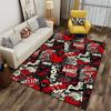 Graffiti Style Cartoon Carpet Suitable As a Non-slip Mat for the Living Room or Bedroom Sofa