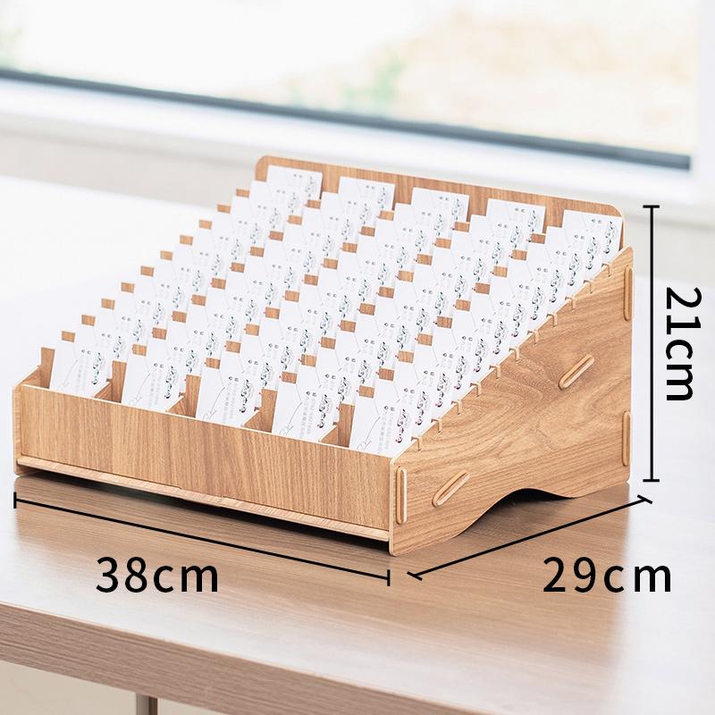 Большая многосекционная коробка для хранения визиток для рабочего стола и отелей