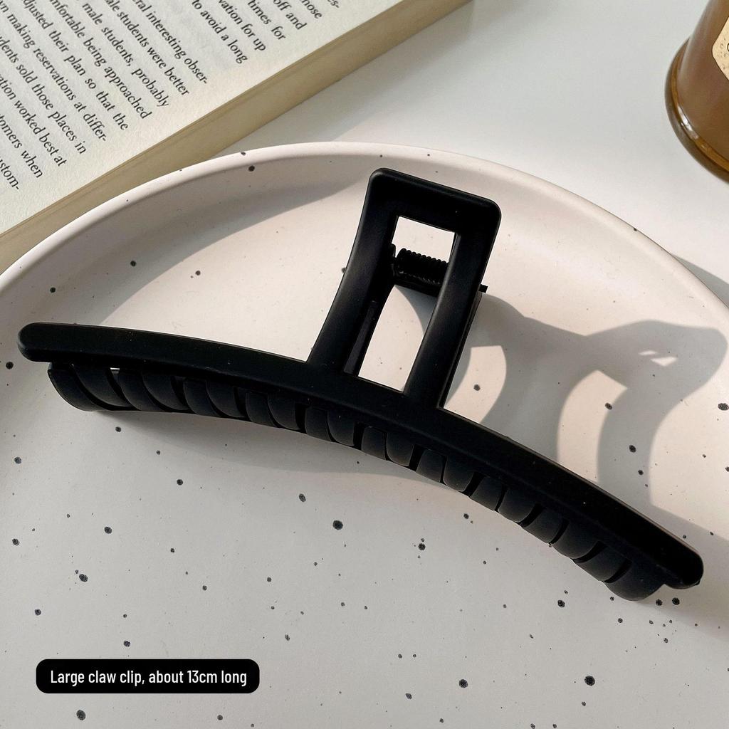 Elegant Frosted Barrette for Thick Hair - Large Shark Clip Hairpin Accessory