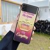 Luxusní pouzdro pro Samsung Galaxy Z Flip 4 3 5G černé PC pevné pouzdro na telefon módní zadní kryt ZFlip Funda princezna máma královna skořápka