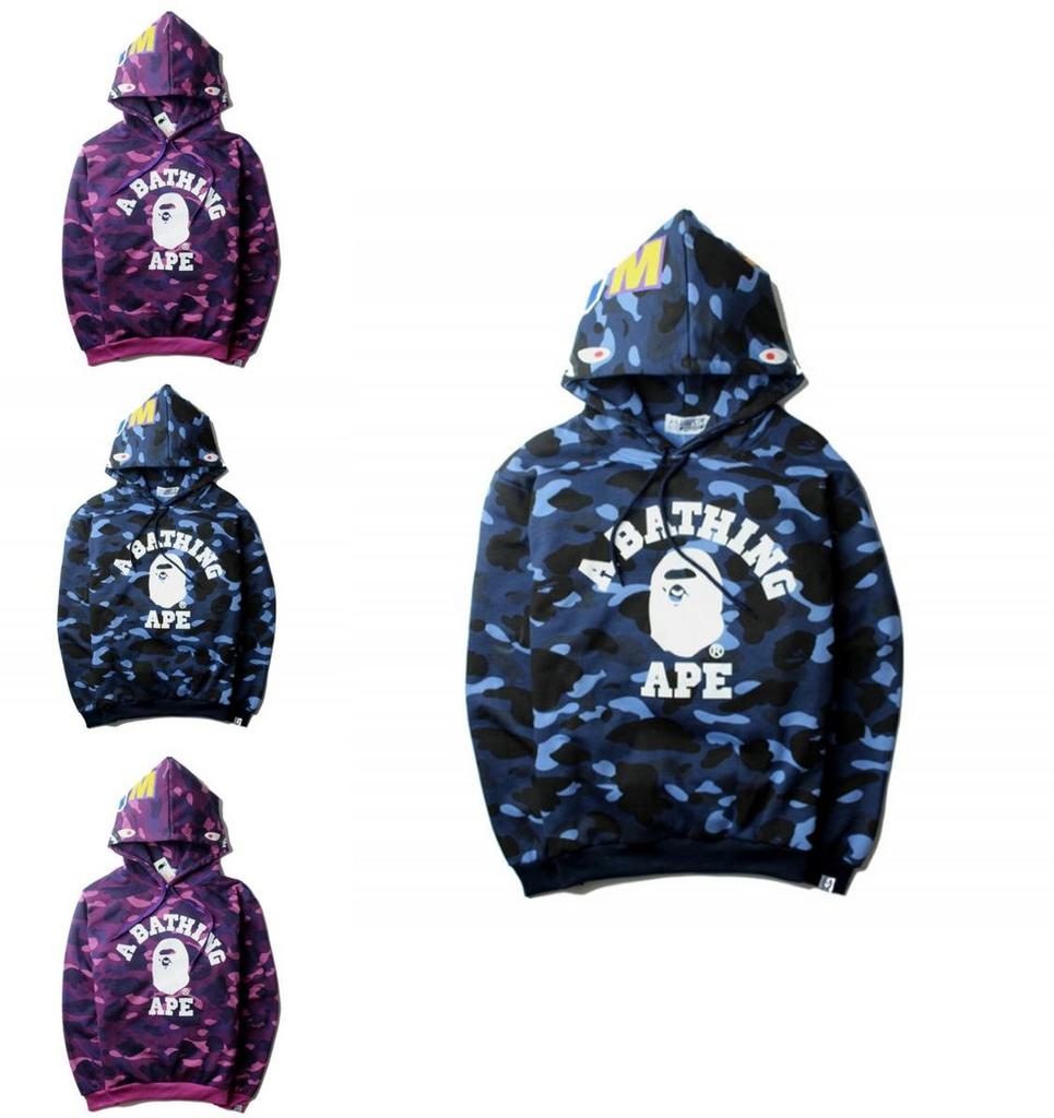Shark Head 3d Print Hoodie With Camouflage Pattern For Casual Youth Fashion
