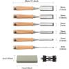 8 Pieces Wood Chisel Tool Sets, 11.4in Woodworking Carving Chisel Kit with Honing Guide, Sharpening Stone and Wooden Case